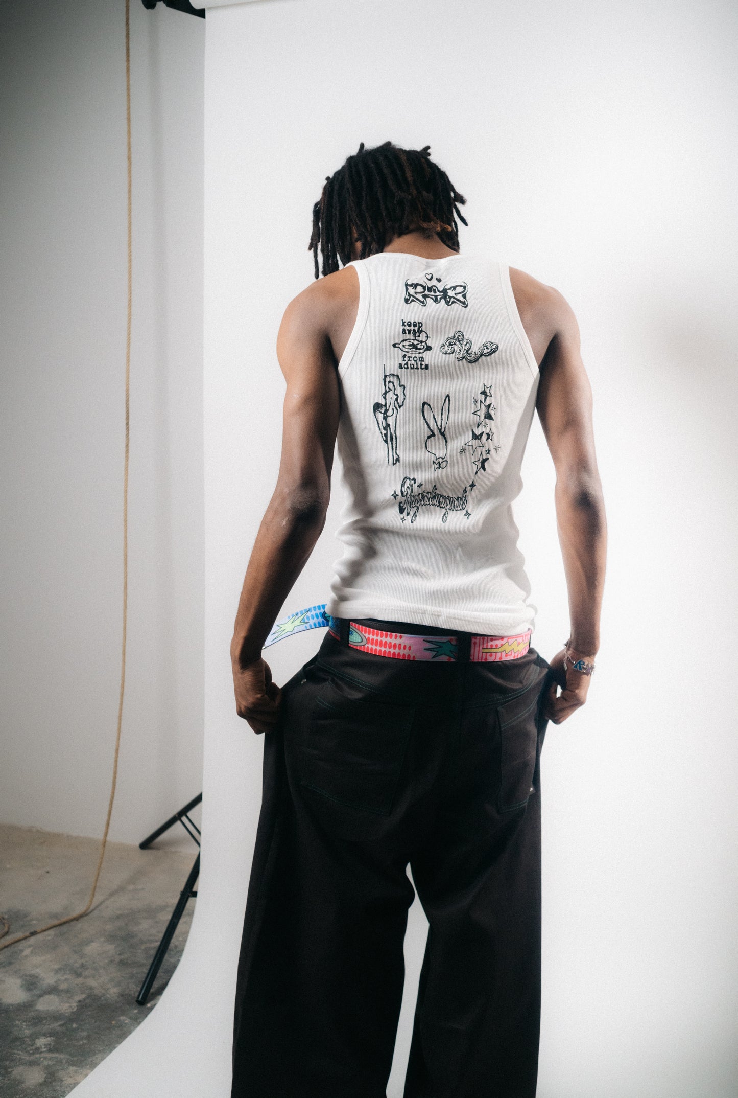 White Tattoo Tank Top