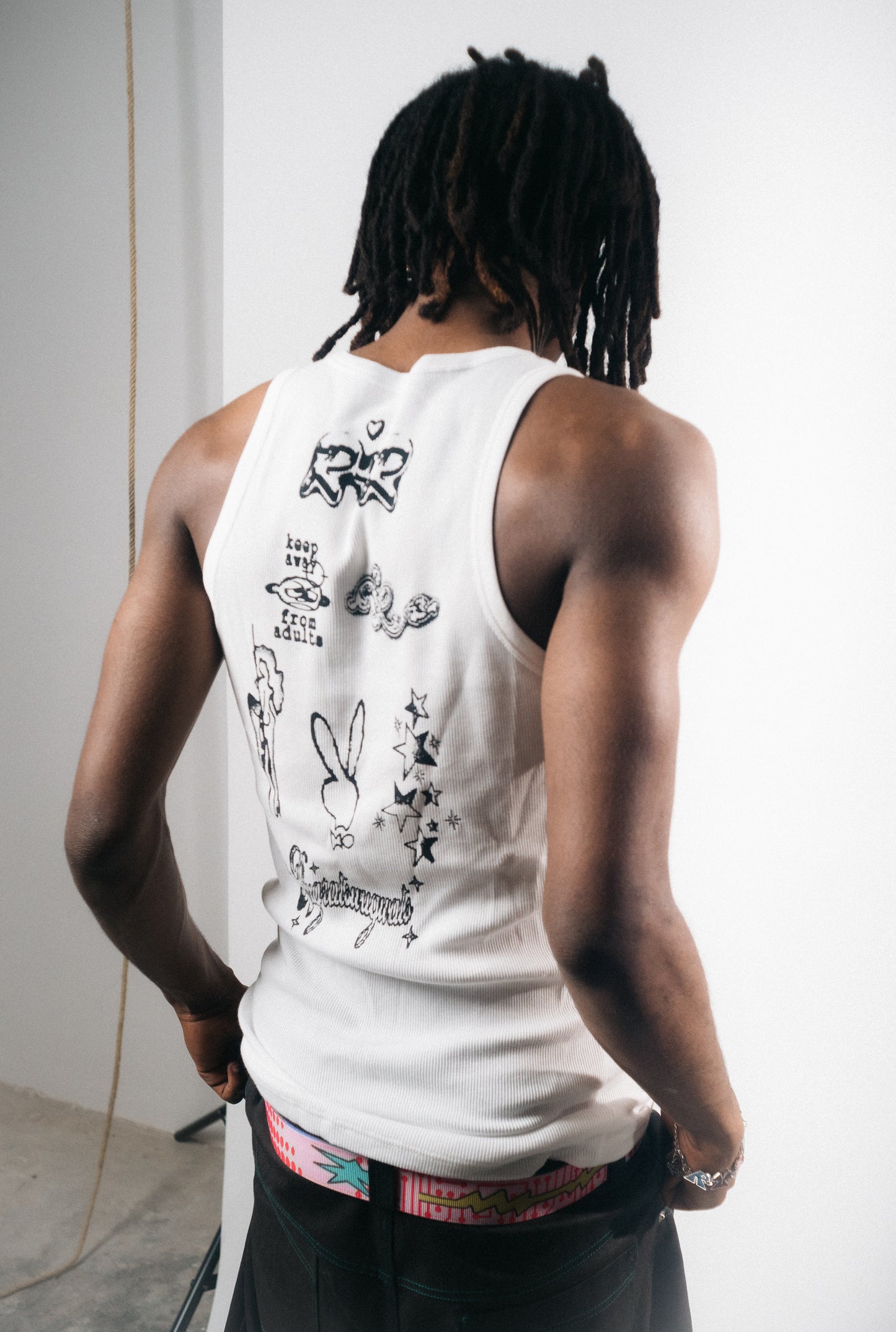 White Tattoo Tank Top