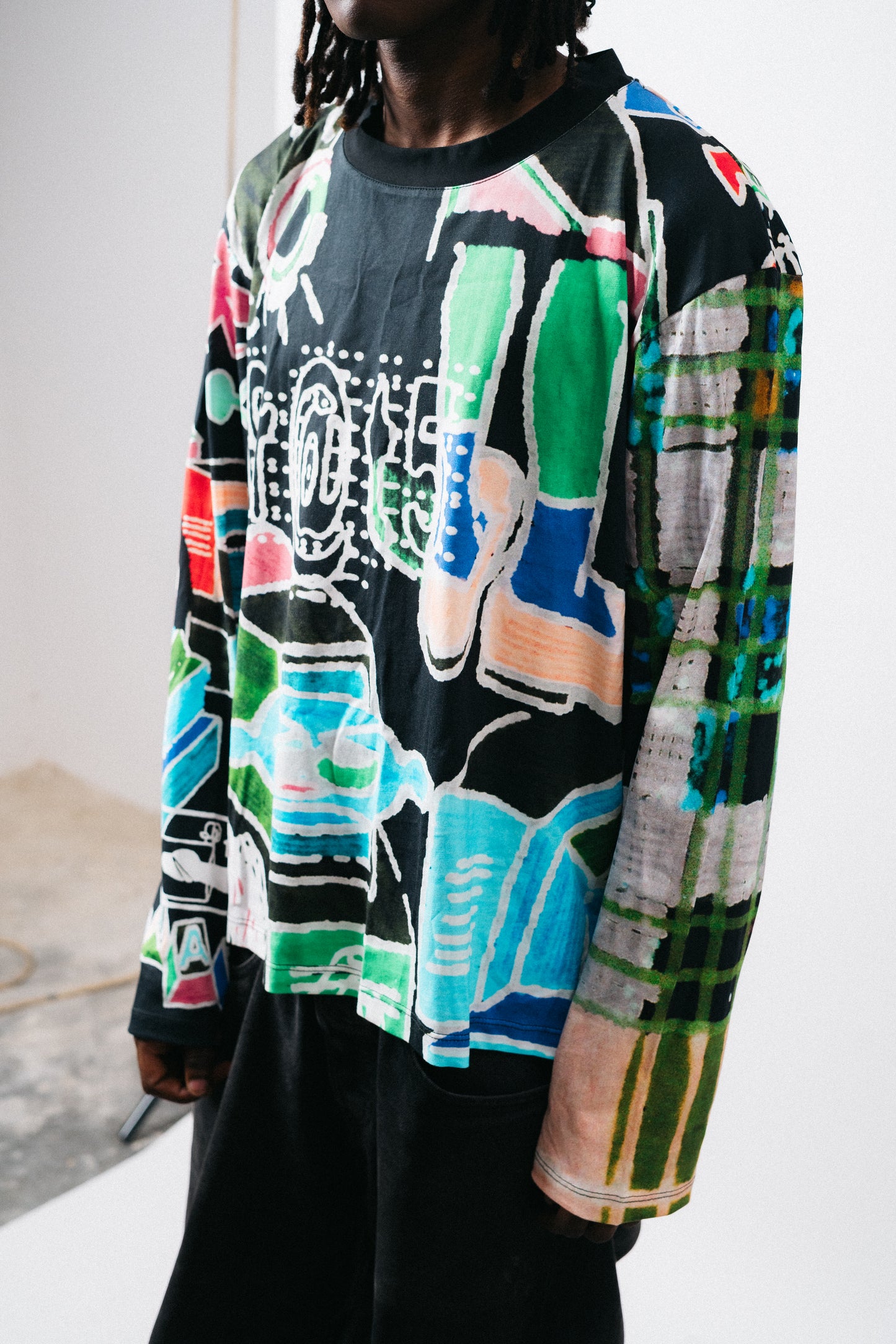 Scribbles All-Over Print Black