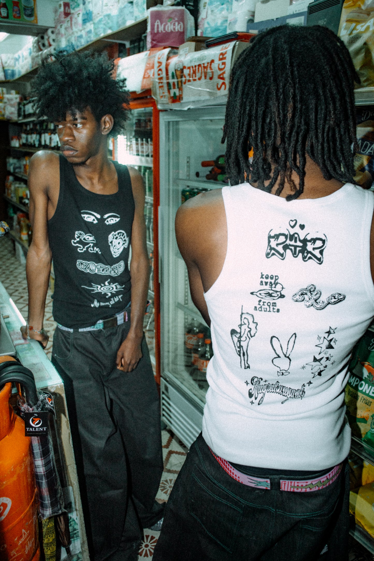 White Tattoo Tank Top