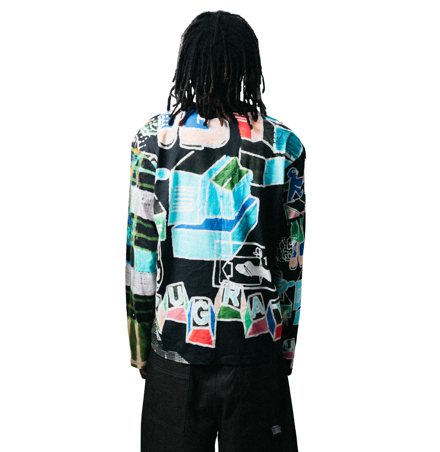 Scribbles All-Over Print Black