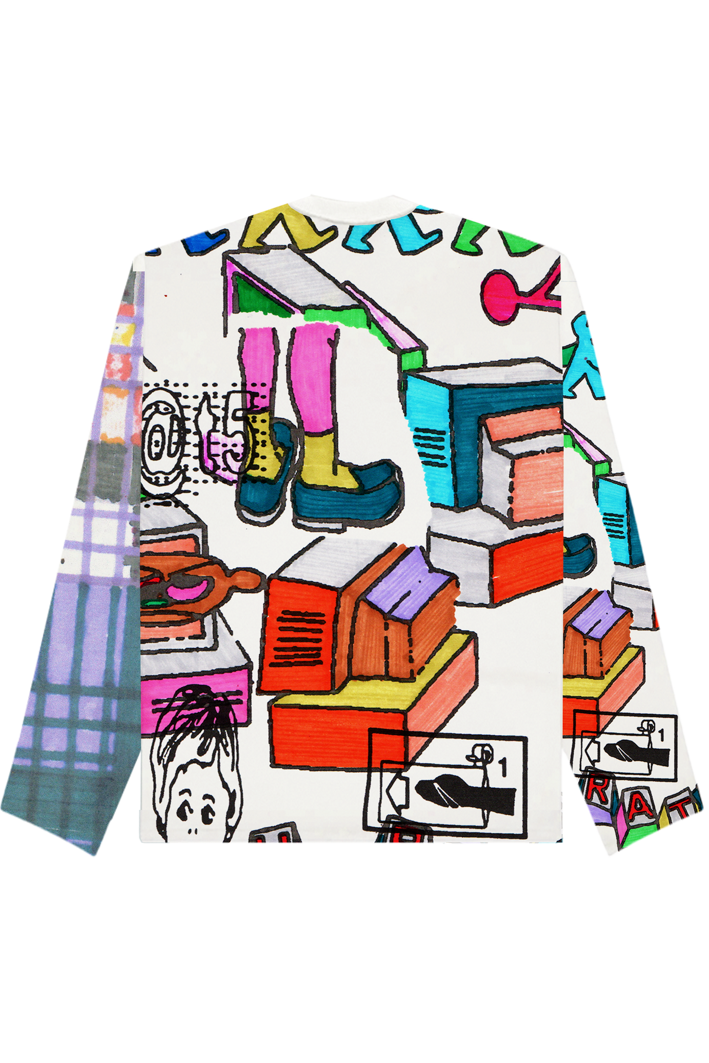 Scribbles All-Over Print White