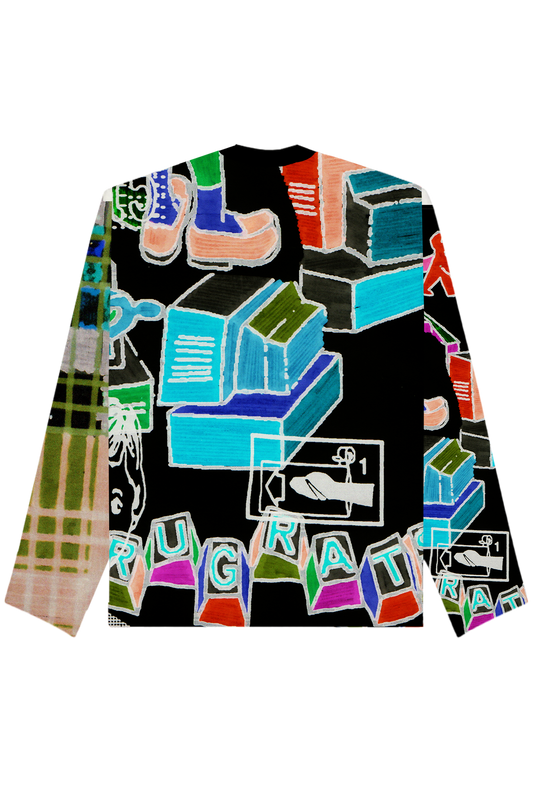 Scribbles All-Over Print Black