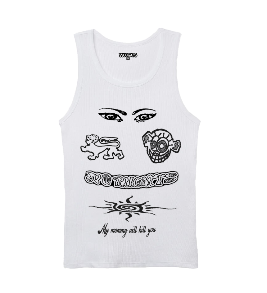 White Tattoo Tank Top