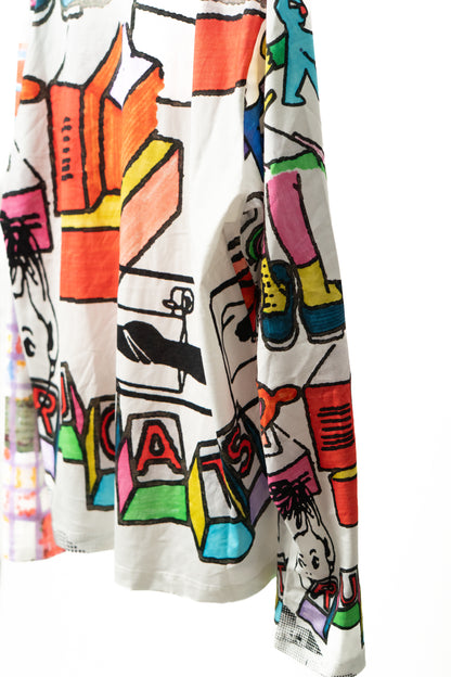 Scribbles All-Over Print White