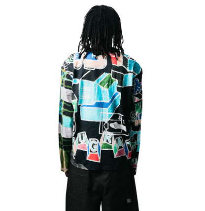 Scribbles All-Over Print Black